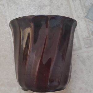 Dark Brown Ceramic Planter - Home Accents